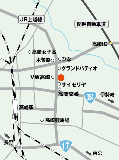 Honda Dream 高崎 店舗地図